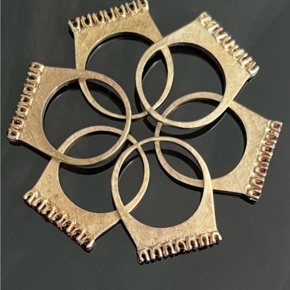 14k Gold and Garnet Rings - set of 3 - Picture 11 of 12